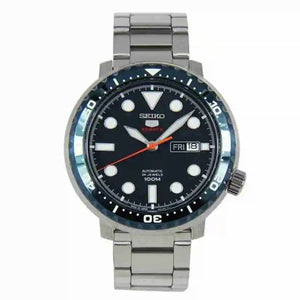 Seiko 5 Sports Automatic Blue Dial Silver Steel Strap Watch for Men - SRPC63J1