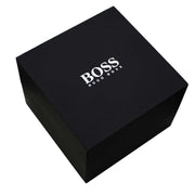 Hugo Boss Gregor Chronograph Black Dial Black Leather Strap Watch for Men - 1514049