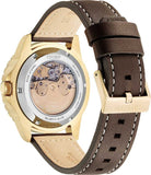 Citizen Mechanical Automatic Green Dial Brown Leather Strap Watch for Men - NJ0173-18X