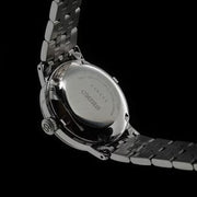 Seiko Presage Cocktail Time Automatic Diamonds White Dial Silver Steel Strap Watch for Women - SRE017J1
