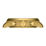 Tissot PR 100 Chronograph White Dial Gold Steel Strap Watch for Men - T150.417.33.031.00