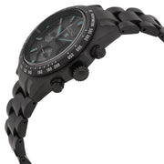 Seiko Prospex Speedtimer The Black Series Limited Edition Black Dial Black Steel Strap Watch for Men - SSC917