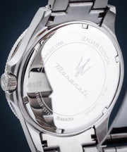 Maserati Competizione Green Dial Silver Steel Strap Watch for Men - R8853100038