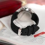 Hugo Boss Runner Chronograph Black Dial Black Silicone Strap Watch for Men - 1514141