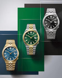 Citizen Tsuyosa 60 Automatic Blue Dial Rose Gold Steel Strap Watch for Men - NK0023-57L