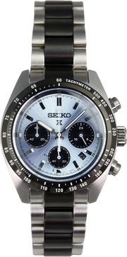 Seiko Prospex Speedtimer Solar Chronograph Limited Edition Blue Dial Two Tone Steel Strap Watch for Men - SSC909