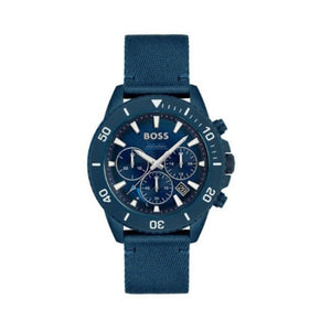 Hugo Boss Admiral Chronograph Blue Dial Blue Nylon Strap Watch for Men - 1513919