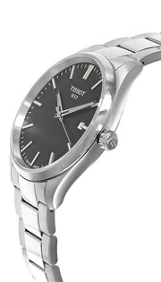 Tissot PR 100 Black Dial Silver Steel Strap Watch for Men - T150.410.11.051.00