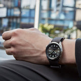 Seiko 5 Sports Automatic Grey Dial Grey Nylon Strap Watch for Men - SRPE61K1