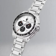 Maserati Velocità Chronograph Silver Dial Silver Steel Strap Watch for Men - R8873652006