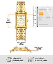 Tory Burch Eleanor White Dial Gold Steel Strap Watch for Women - TBW1060