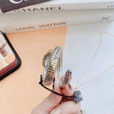 Just Cavalli Serpente Metallica Mother of Pearl Dial Two Tone Steel Strap Watch for Women - JC1L208M0065