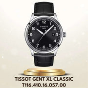 Tissot T-Sport Gent XL Black Dial Black Leather Strap Watch for Men - T116.410.16.057.00