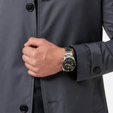 Seiko 5 Sports Automatic Green Dial Silver Steel Strap Watch for Men - SRPL57K1