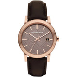 Burberry Classic Quartz Brown Dial Brown Leather Strap Watch for Men - BU9013
