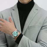 Hugo Boss Strike Turquoise Blue Dial Silver Steel Strap Watch for Men - 1514171