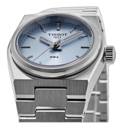 Tissot PRX Quartz Ice Blue Dial Silver Steel Strap Watch for Women - T137.010.11.351.00