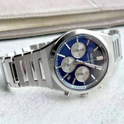 Seiko Conceptual Chronograph Blue Dial Silver Steel Strap Watch for Men- SSB453P1