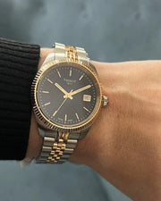 Tissot Ballade Quartz Blue Dial Two Tone Steel Strap Watch for Men - T156.410.22.041.00