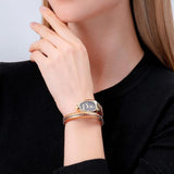 Just Cavalli Glam Evo 5 Black Dial Two Tone Steel Strap Watch for Women - JC1L251M0055