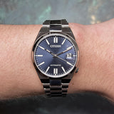 Citizen Tsuyosa Automatic Blue Dial Silver Steel Strap Watch for Men - NJ0200-50M