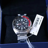 Seiko Prospex Sea Turtle Automatic Black Dial Silver Steel Strap Watch for Men - SRP789K1