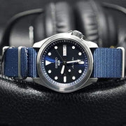 Seiko 5 Sports Automatic Blue Dial Blue Nylon Strap Watch for Men - SRPE63K1