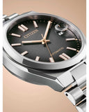 Citizen Tsuyosa Mechanical Grey Dial Silver Steel Strap Watch for Men - NJ0200-50E