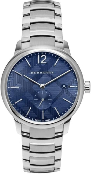 Burberry Classic Blue Dial Silver Steel Strap Watch for Men - BU10007
