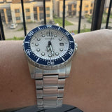 Citizen Mechanical Automatic White Dial Silver Steel Strap Watch for Men - NJ0171-81A