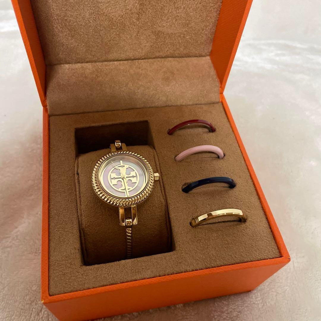 Tory Burch Riva Rose Gold Dial Rose Gold Steel Strap Watch for Women -
