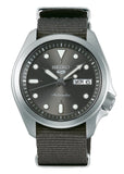Seiko 5 Sports Automatic Grey Dial Grey Nylon Strap Watch for Men - SRPE61K1