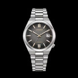 Citizen Tsuyosa Mechanical Grey Dial Silver Steel Strap Watch for Men - NJ0200-50E