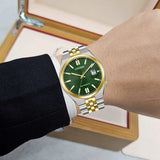 Citizen Tsuyosa 60 Automatic Green Dial Two Tone Steel Strap Watch for Men - NK0024-54X