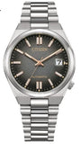 Citizen Tsuyosa Mechanical Grey Dial Silver Steel Strap Watch for Men - NJ0200-50E