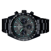 Seiko Prospex Speedtimer The Black Series Limited Edition Black Dial Black Steel Strap Watch for Men - SSC917