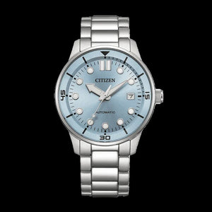 Citizen Mechanical Automatic Light Blue Dial Silver Steel Strap Watch for Men - NJ0191-83L