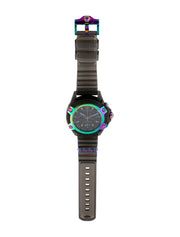 Versace Icon Active Chronograph Black Dial Grey Silicone Strap Watch for Men - VEZ701022