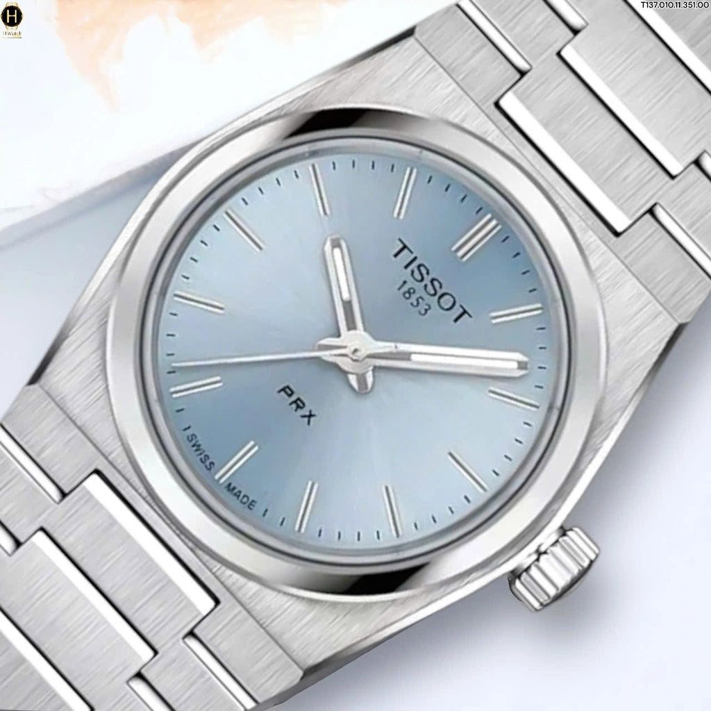 Tissot PRX 25mm Orologio Da Donna - Quarzo, Acciaio 316L, Vetro Zaffiro, Quadrante Blu, Impermeabile 10 ATM - T1370101135100