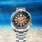Seiko Prospex US Special Edition King Turtle Automatic Brown Dial Silver Steel Strap Watch for Men - SRPH55