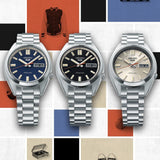 Seiko 5 Sports SNXS Automatic Blue Dial Silver Steel Strap Watch for Men - SRPK87K1