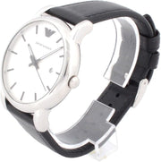 Emporio Armani Luigi White Dial Black Leather Strap Watch for Men - AR1694