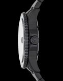 Emporio Armani World Explorer Black Dial Black Steel Strap Watch for Men - AR11398