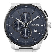Hugo Boss Peak 2.0 Chronograph Blue Dial SIlver Steel Strap Watch for Men - 1514189