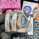 Just Cavalli Glam Evo 4 Blue Dial Two Tone Steel Strap Watch for Women - JC1L209M0085