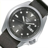 Seiko 5 Sports Automatic Grey Dial Grey Nylon Strap Watch for Men - SRPE61K1