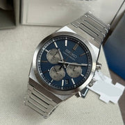 Seiko Conceptual Chronograph Blue Dial Silver Steel Strap Watch for Men- SSB453P1