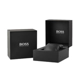 Hugo Boss Skytraveller Chronograph Grey Dial Silver Steel Strap Watch for Men - 1514151
