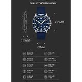 Emporio Armani World Explorer Chronograph Blue Dial Blue Nylon Strap Watch for Men - AR11588