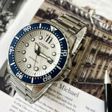 Citizen Mechanical Automatic White Dial Silver Steel Strap Watch for Men - NJ0171-81A